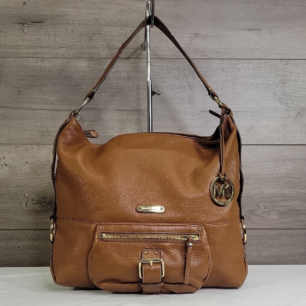 Michael Kors Fulton Brown Leather Shoulder Bag Tote Handbag